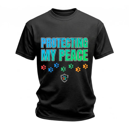 Protecting My Peace Dog Mom Minimalist Self Care Paw Print Unisex TShirt