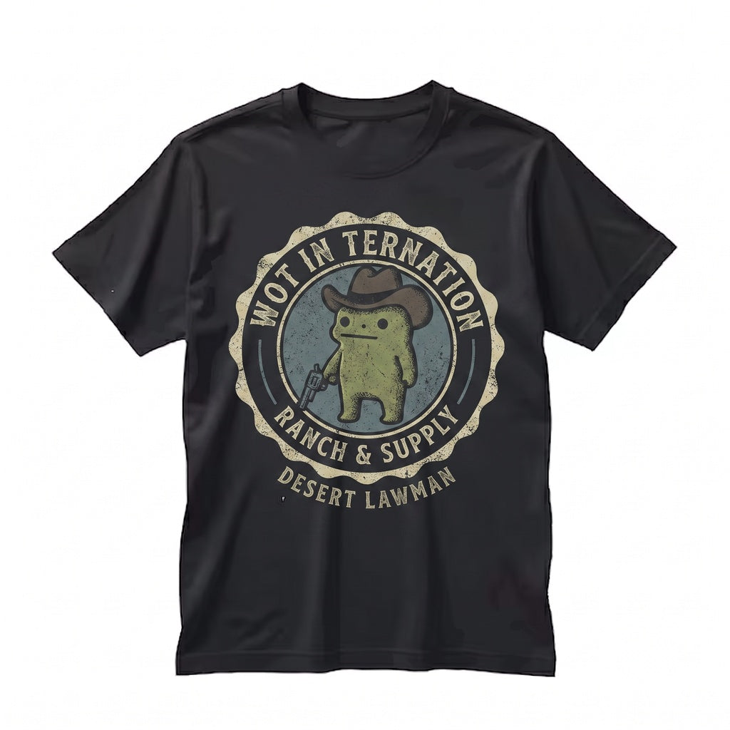 Wot in Tarnation Cowboy Frog Funny Western Graphic Unisex TShirt