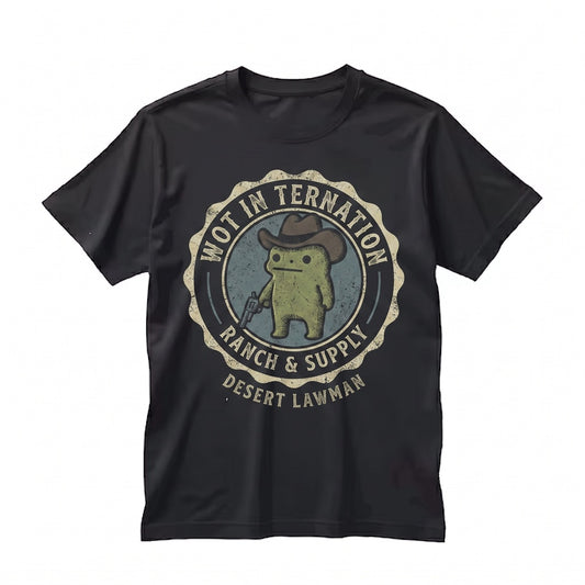 Wot in Tarnation Cowboy Frog Funny Western Graphic Unisex TShirt