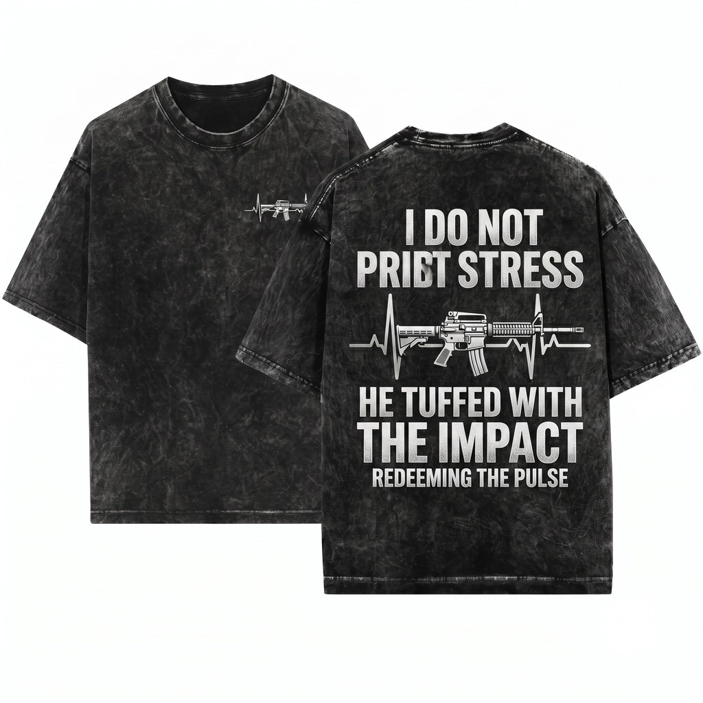 Gun Heartbeat Firearm Lover Second Amendment Patriotic USA Freedom Hunting Shooter Dad Gift Graphic Apparel Unisex Wash T-Shirt