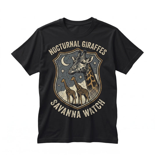 Vintage Giraffe Graphic African Safari Animal Celestial Wildlife Adventure Gift Unisex TShirt
