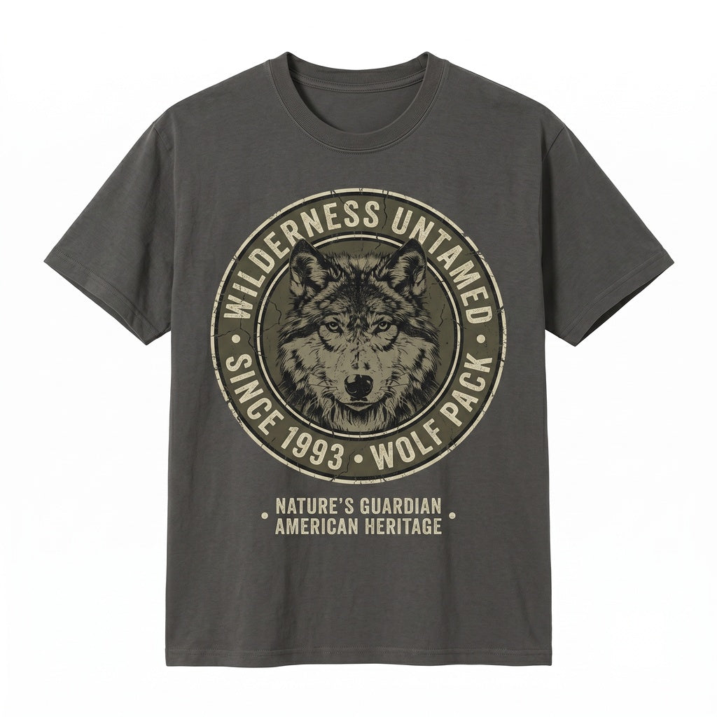 Lone Wolf Full Moon Graphic Outdoors Nature Wildlife Aesthetic Unisex TShirt