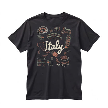 Whimsical Italian Summer Travel Vacation Graphic Unisex TShirt