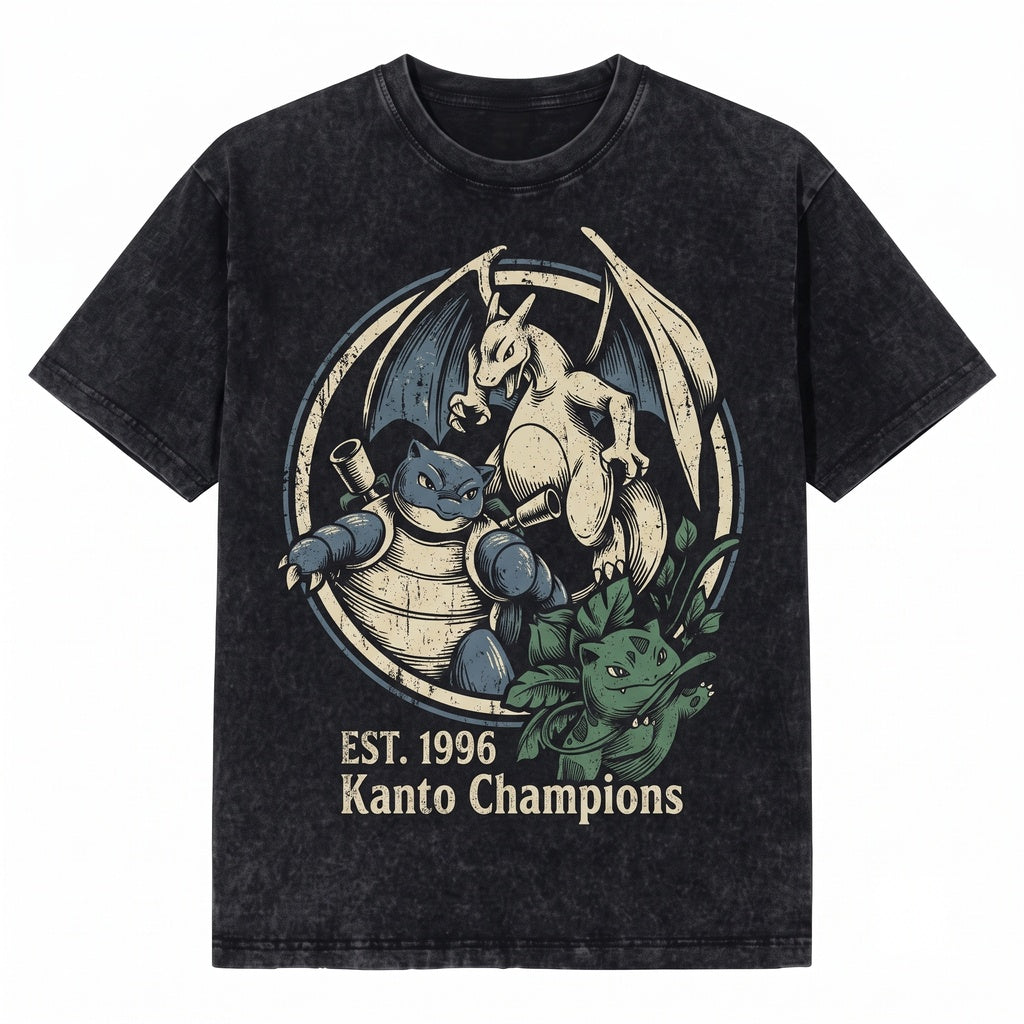 Kanto Starter Anime Monster Sleeveless Graphic Tank Top, Retro Y2K Streetwear Charizard Blastoise Venusaur Unisex TShirt