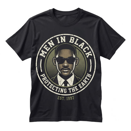Vintage Alien Hunter Agent Secret Organization 90s Film Graphic Print Apparel Unisex TShirt