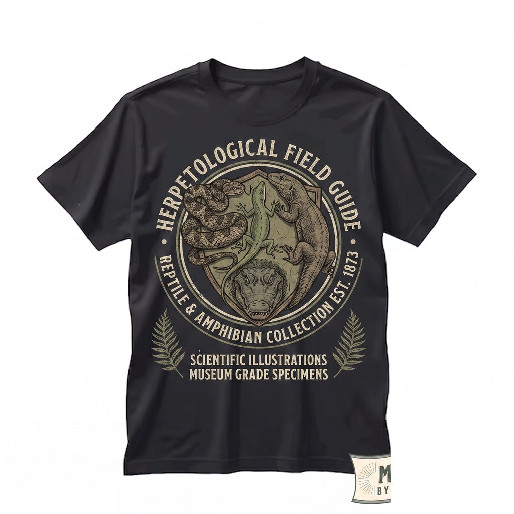 Vintage Reptiles Graphic Kids Herpetology Snake Lizard Turtle Alligator Lover Gift Unisex TShirt