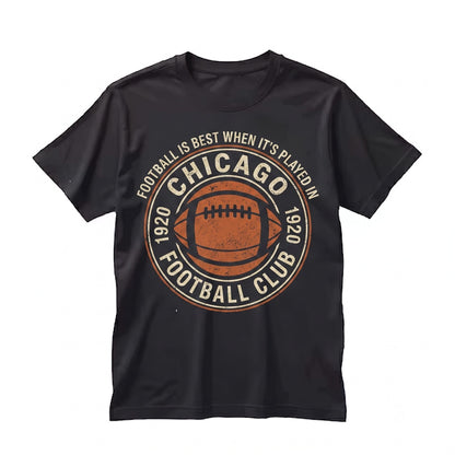 Vintage Chicago Football Retro Gameday Tailgate Fan Graphic Unisex TShirt