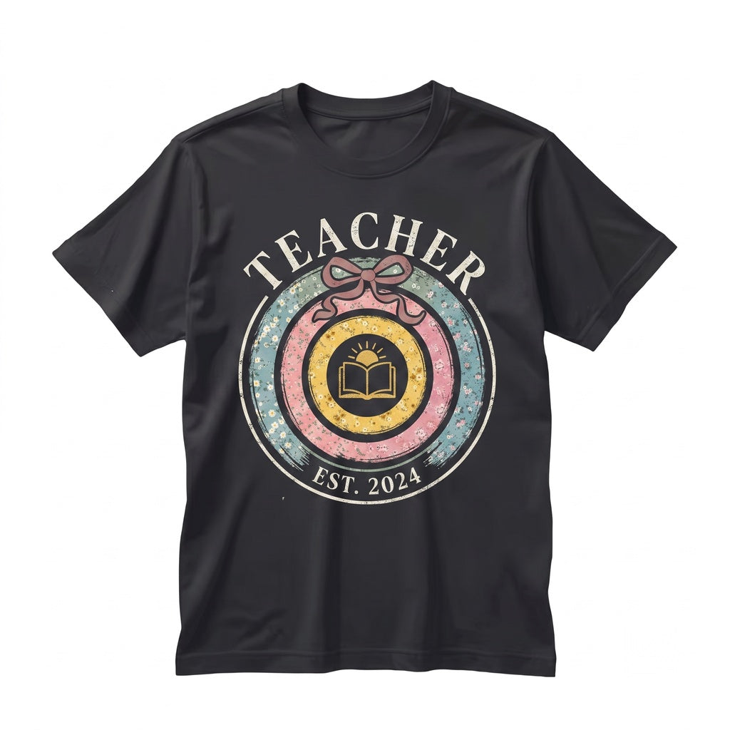 Floral Retro Chinoiserie Coquette Teacher Appreciation Back To School Educator Gift Graphic Unisex TShirt