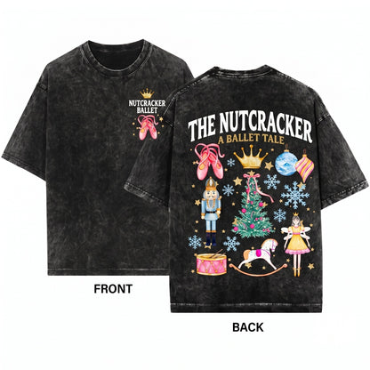 Nutcracker Ballet Christmas Holiday Winter Pullover Xmas Gift Unisex Wash T-Shirt