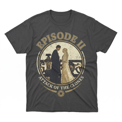 Oversized Anakin Skywalker Padme Amidala Vintage Galactic Wedding Graphic Unisex TShirt