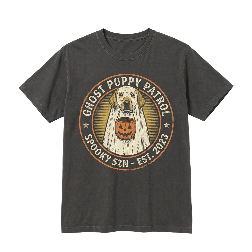Custom Dog Breed Halloween Ghost Trick or Treat Spooky Pet Lover Graphic Unisex TShirt