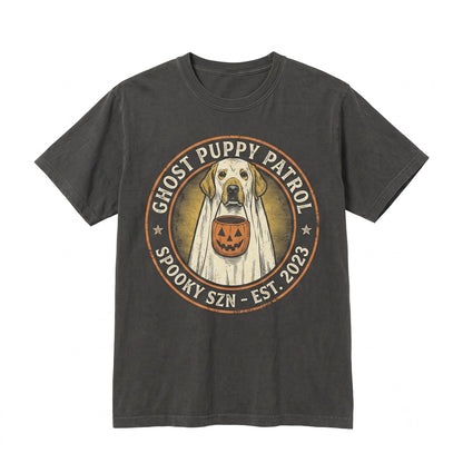 Custom Dog Breed Halloween Ghost Trick or Treat Spooky Pet Lover Graphic Unisex TShirt