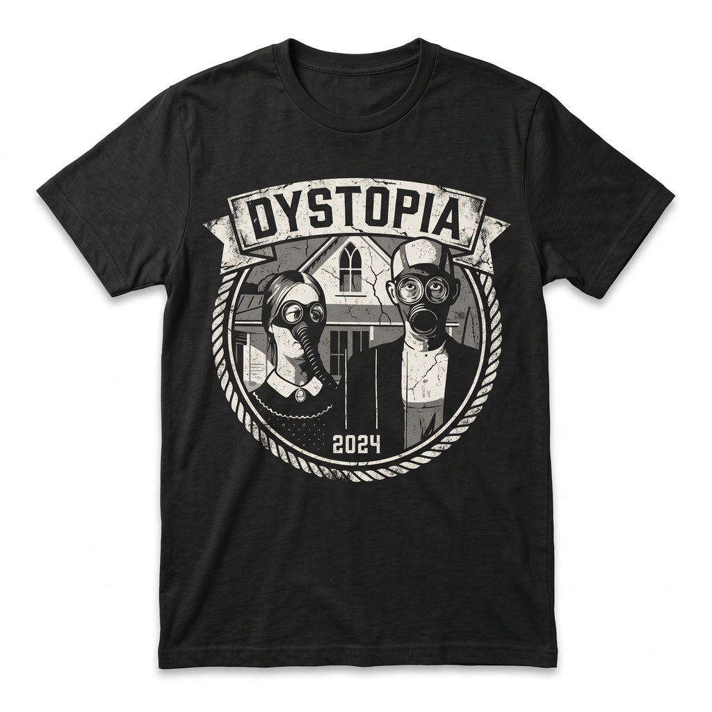 Dystopia Graphic Retro Apocalyptic Cyberpunk Sci-Fi Dark Fantasy Cotton Short Sleeve Streetwear Unisex TShirt