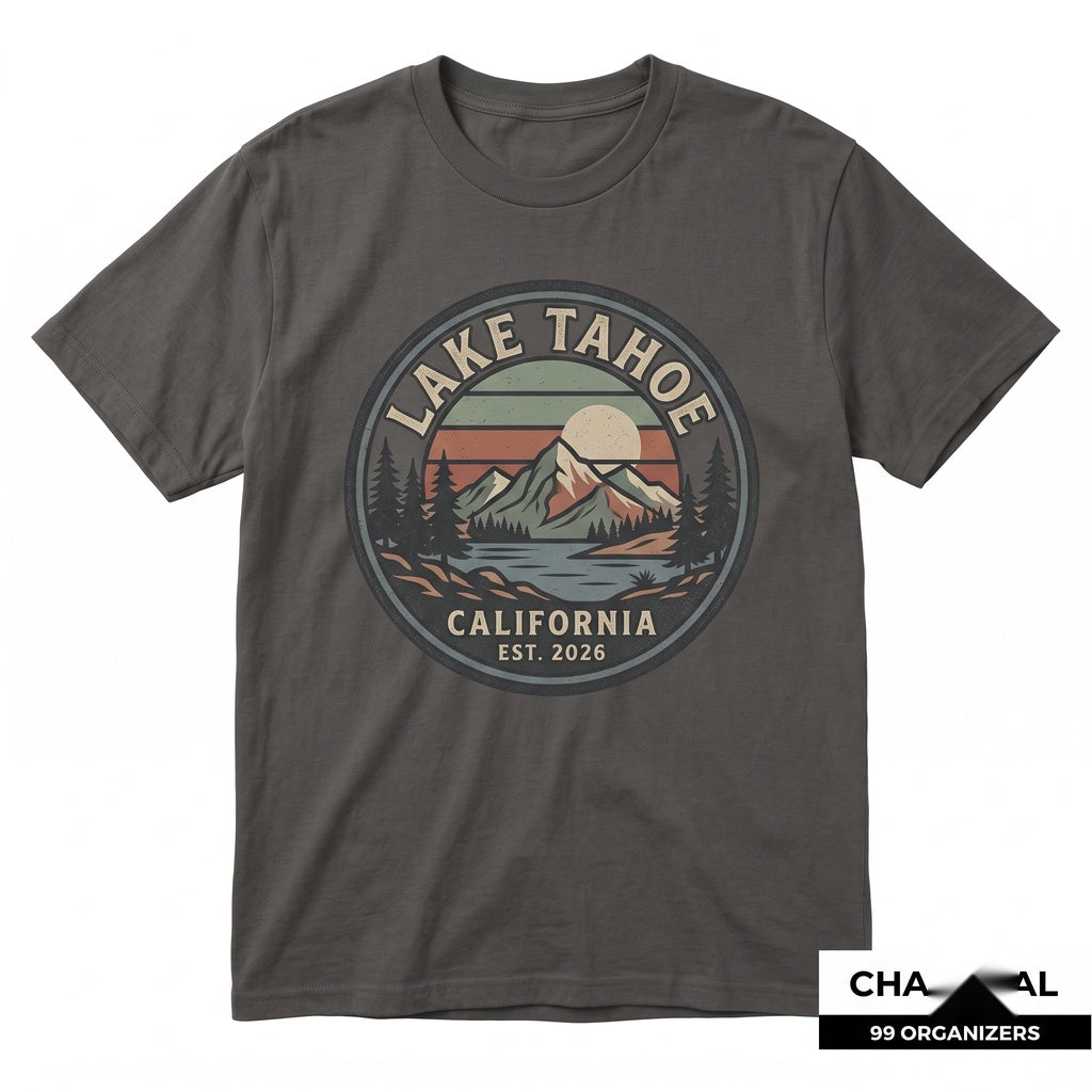 Vintage Lake Tahoe Mountain Vacation Girls Trip Bachelorette Souvenir Graphic Unisex TShirt
