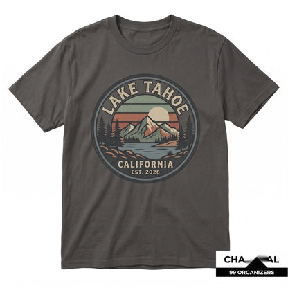 Vintage Lake Tahoe Mountain Vacation Girls Trip Bachelorette Souvenir Graphic Unisex TShirt
