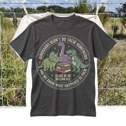 Funny Dinosaur Teacher Graphic Classroom Humor Back to School Cute Style Educator Gift Apparel Unisex TShirt