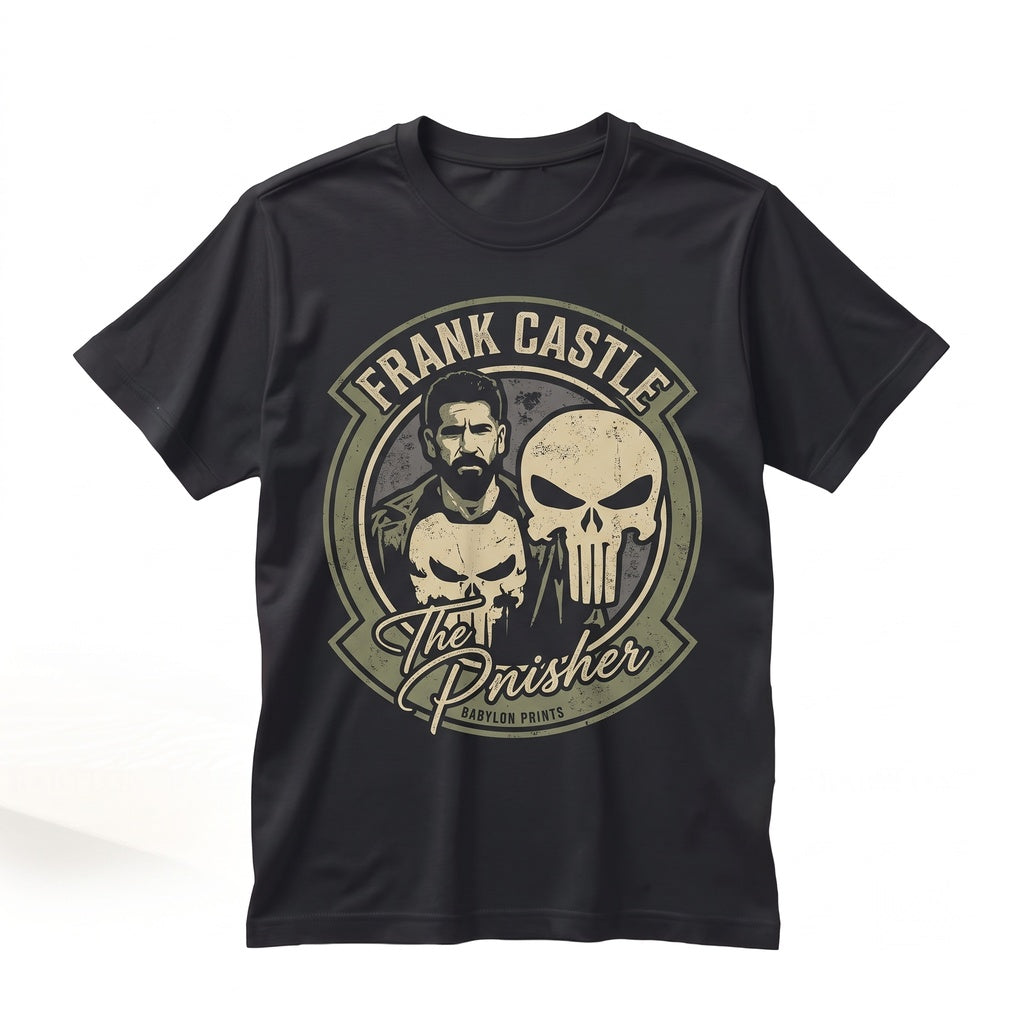 Vintage Frank Castle Graphic Skull Tee, Vigilante Jon Bernthal Father Gift Unisex TShirt