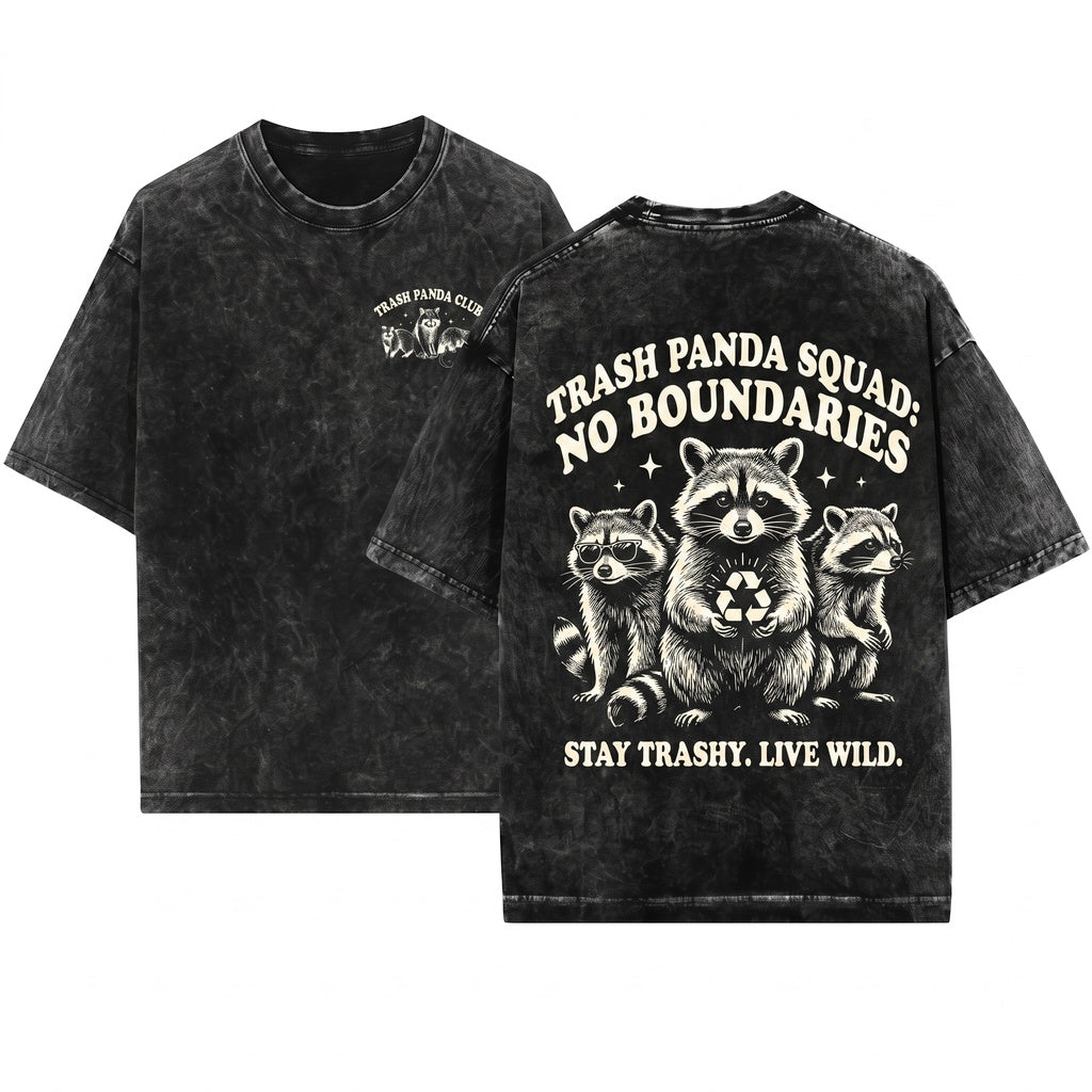 Stay Trashy Raccoon Meme Opossum Skunk Lover Gift Graphic Unisex Wash T-Shirt