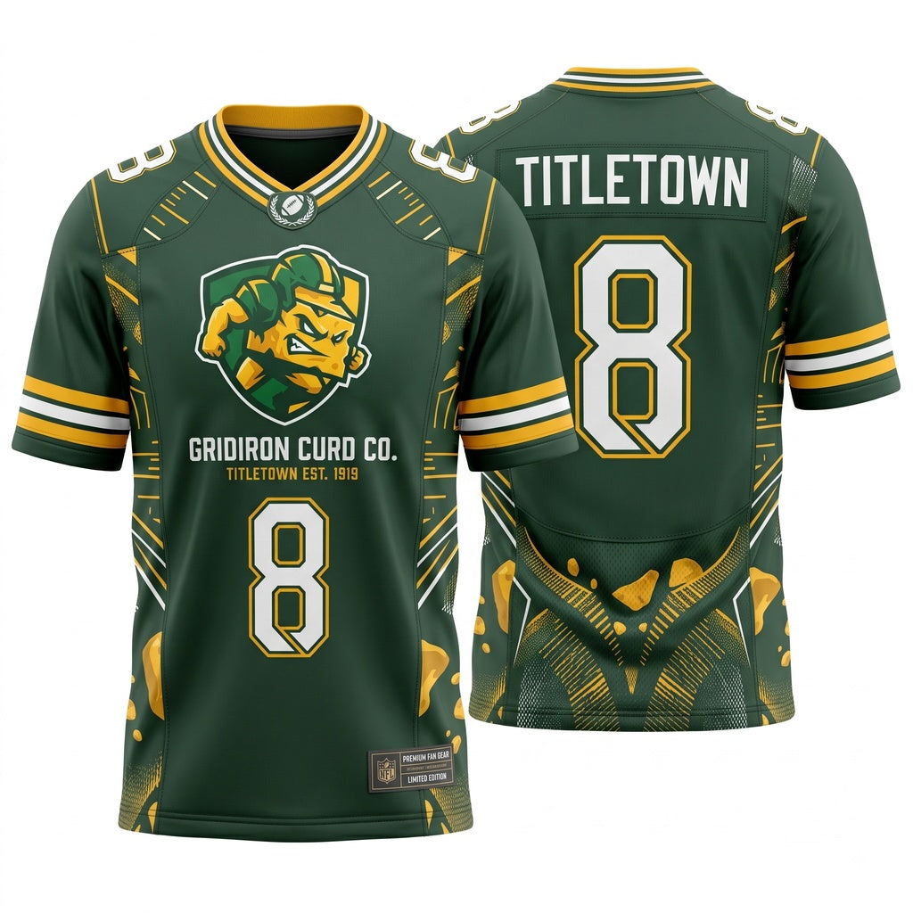 Unisex Stitched Game Day Football Jersey - Breathable Lightweight Athletic Fan Mesh Shirt