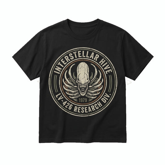 Vintage Oversized LV-426 Sci-Fi Creature Horror Movie Graphic Unisex TShirt