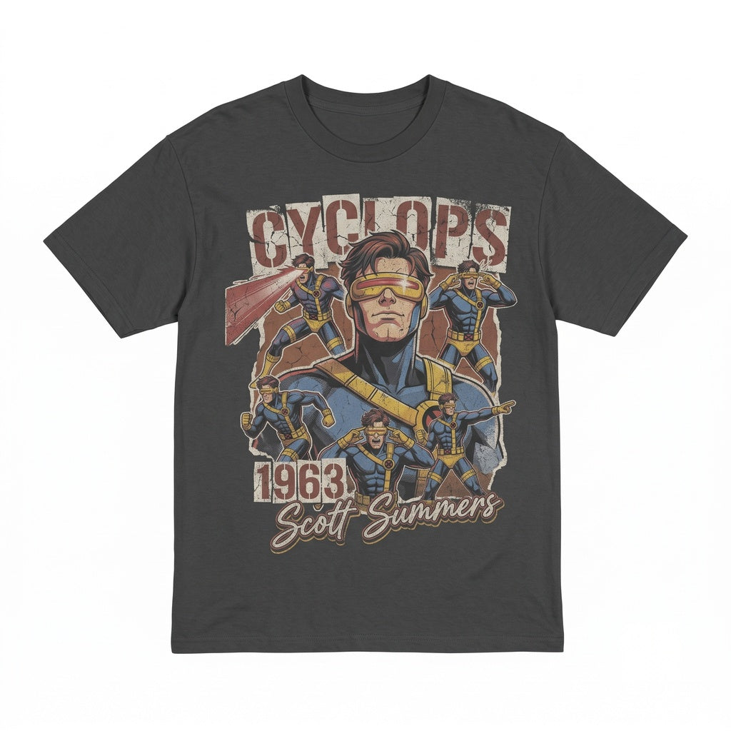 Vintage Scott Summers Graphic Top, Retro 90s Mutant Leader Comic Fan Gift, Optic Blast Merch Unisex TShirt