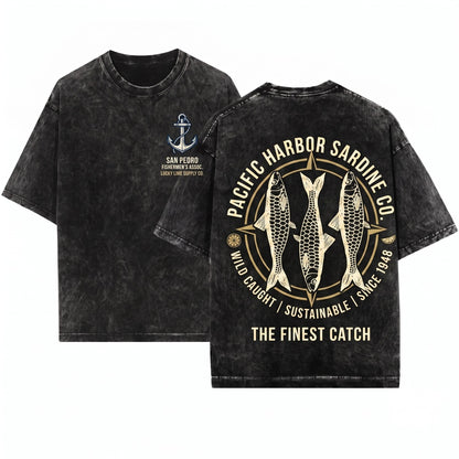 Sardine Portugal Seafood Fisherman Beach Foodie Gift Unisex Wash T-Shirt