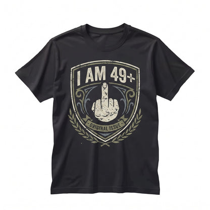 Funny 50th Birthday Gift Middle Finger Mom Dad Bday Party Apparel Graphic Humor Novelty Tops Unisex TShirt