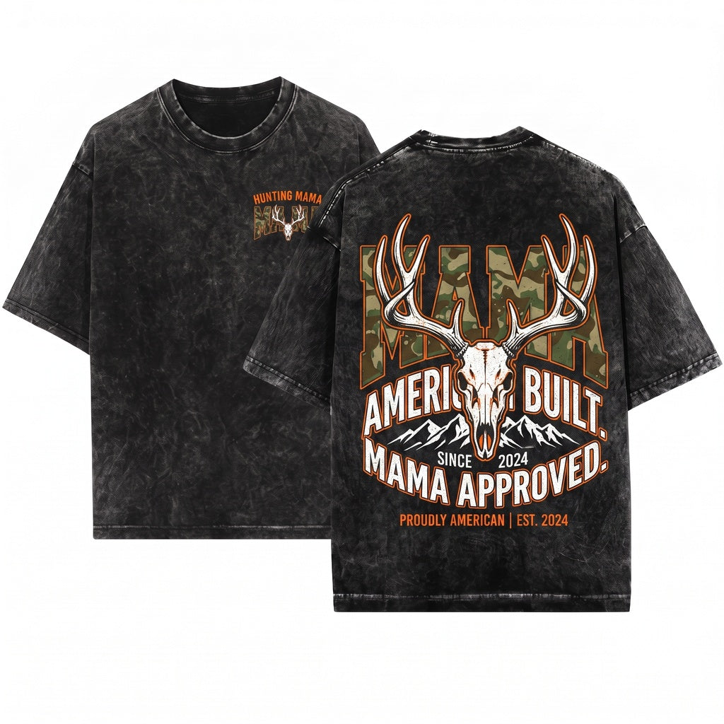 Mama Camo Deer Hunting Retro Mom Gift Unisex Wash T-Shirt