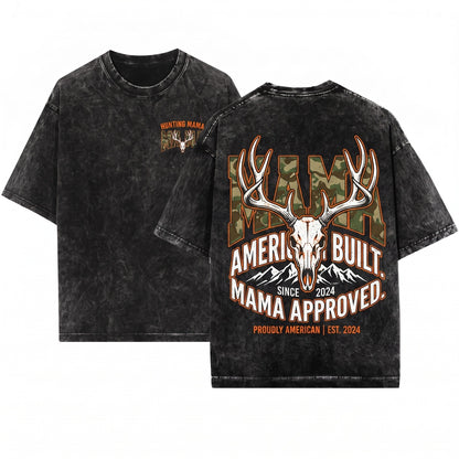 Mama Camo Deer Hunting Retro Mom Gift Unisex Wash T-Shirt