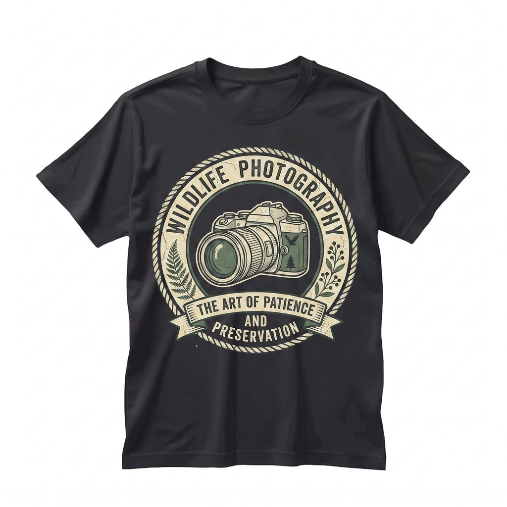 Wildlife Photographer Nature Lover Camera Graphic Outdoor Hobbyist Gift Unisex TShirt