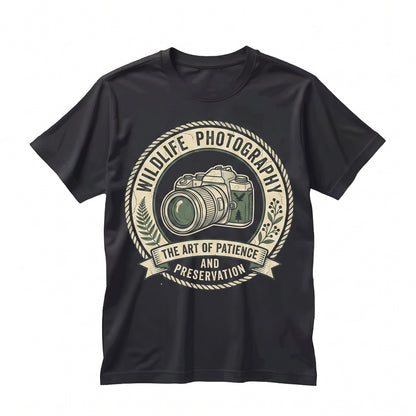 Wildlife Photographer Nature Lover Camera Graphic Outdoor Hobbyist Gift Unisex TShirt
