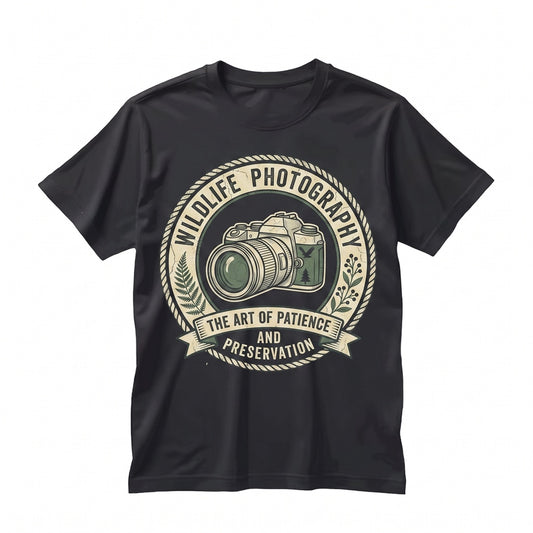 Wildlife Photographer Nature Lover Camera Graphic Outdoor Hobbyist Gift Unisex TShirt