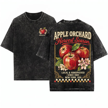 Fall Apple Orchard Harvest Season Unisex Wash T-Shirt