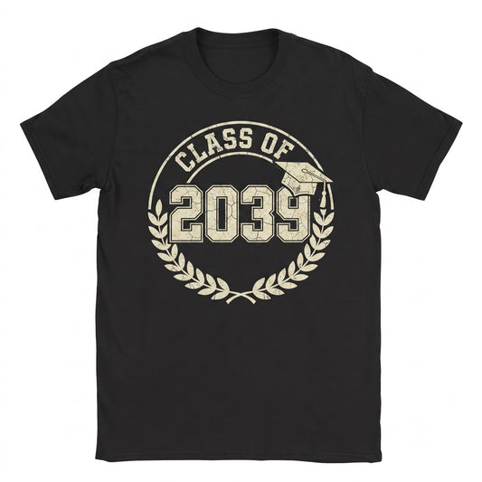 Class of 2039 Growing Up First Day School Graduation Gift Apparel Unisex TShirt