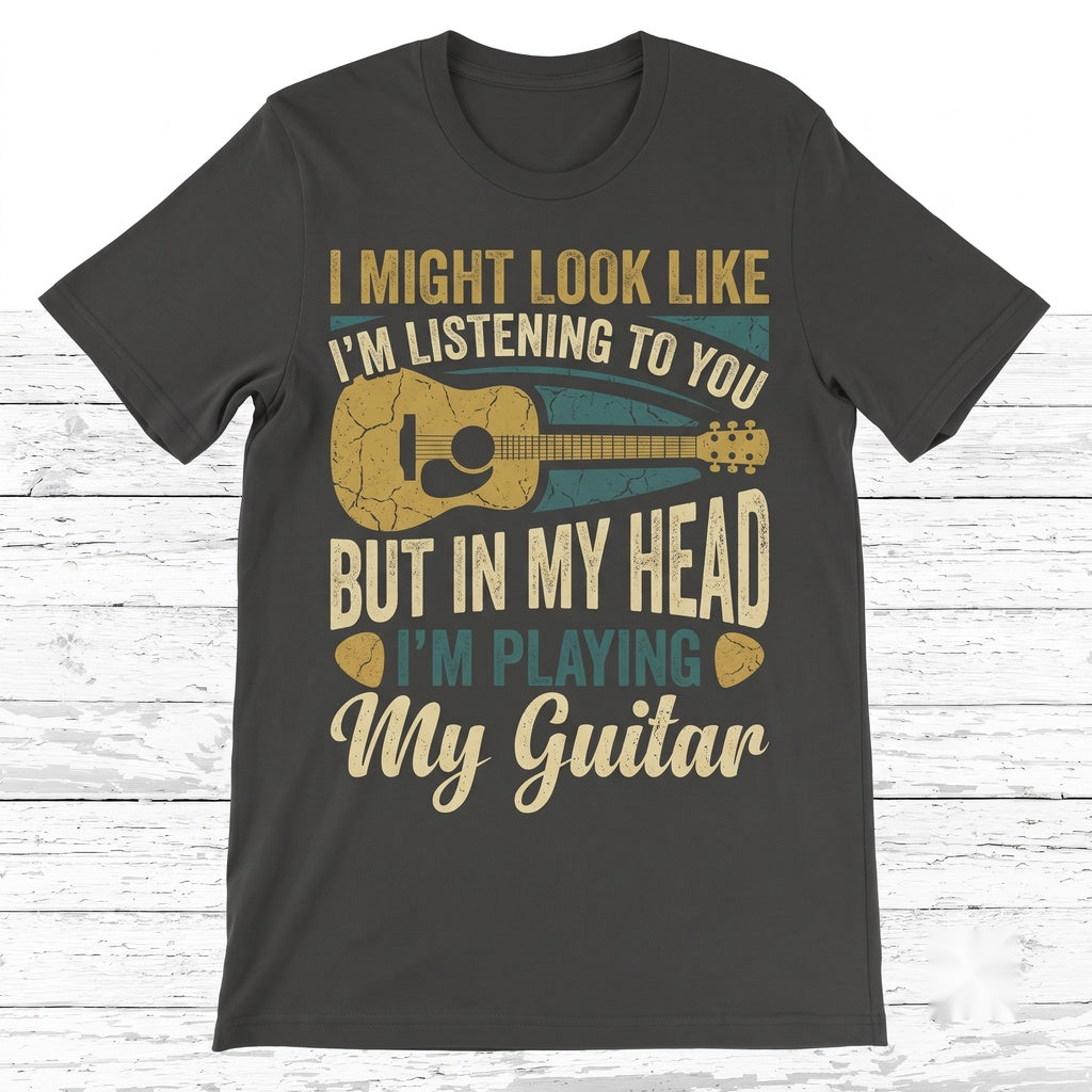 Funny Vintage Guitar Player Gift Musician Instructor Songwriter Rock Band Lover Unisex TShirt