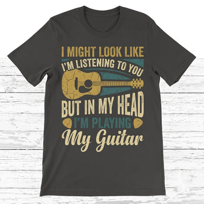 Funny Vintage Guitar Player Gift Musician Instructor Songwriter Rock Band Lover Unisex TShirt