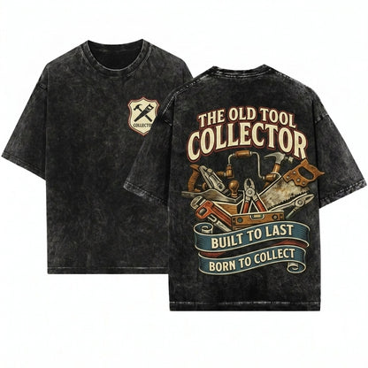 Vintage Graphic Tool Collectors Retro Antique Equipment Artisan Print Outfit Gift Unisex Wash T-Shirt