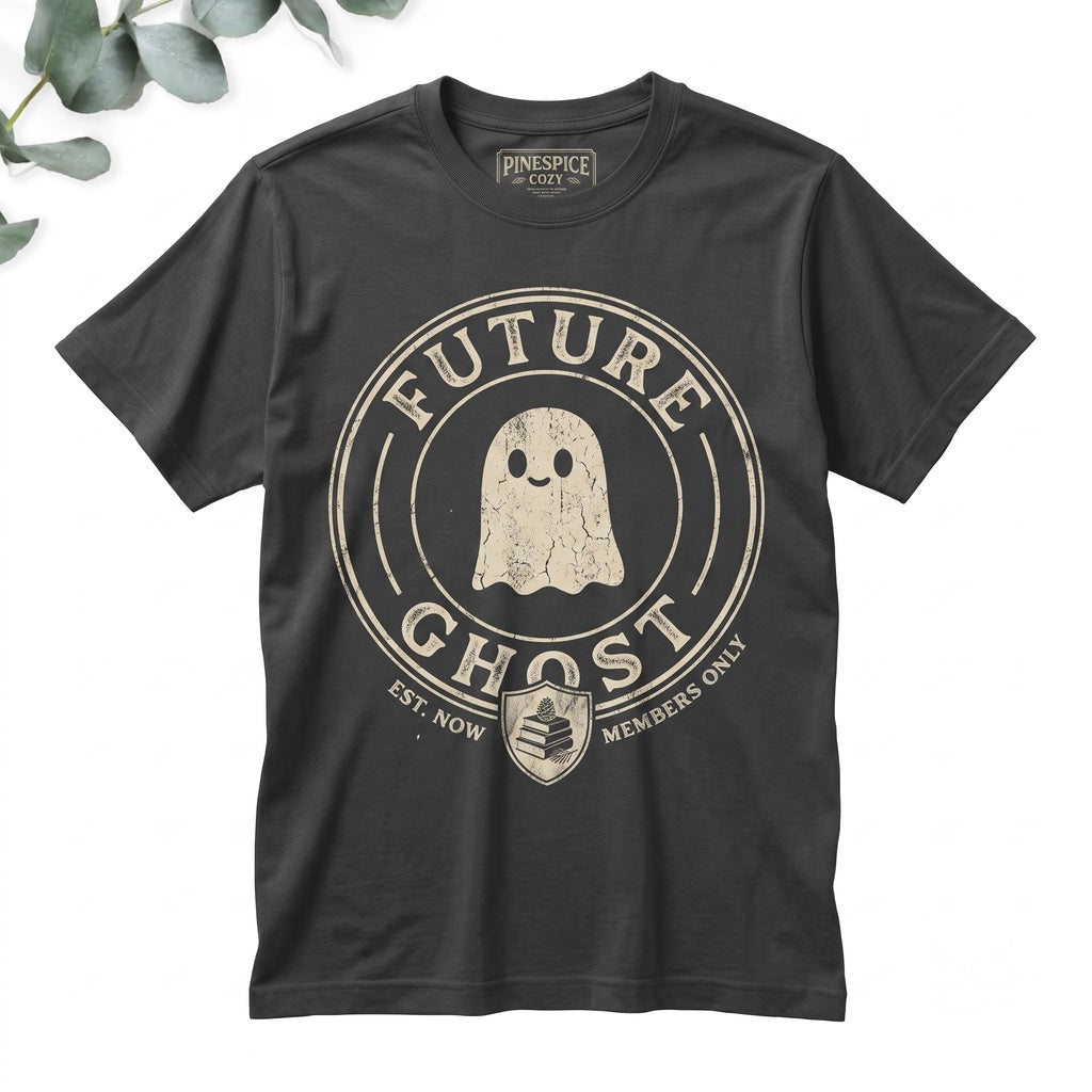 Future Ghost Embroidered Funny Spooky Cute Goth Humor Ghostcore Aesthetic Unisex TShirt