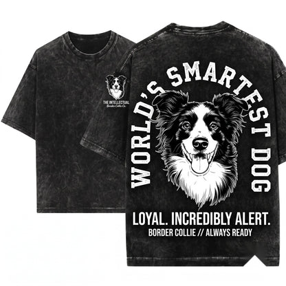Border Collie Dog Breed Pet Animal Lover Crewneck Sweater Unisex Wash T-Shirt