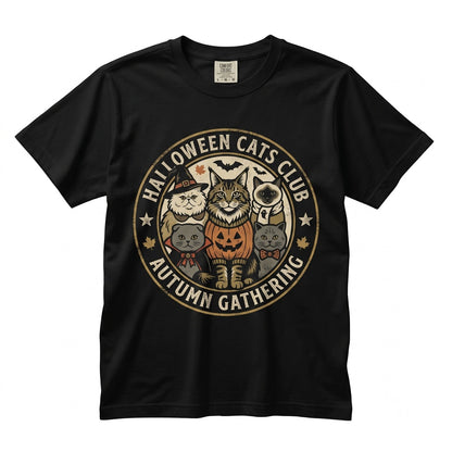 Halloween Spooky Cat Pumpkin Autumn Party Cute Graphic Apparel Gifts Unisex TShirt