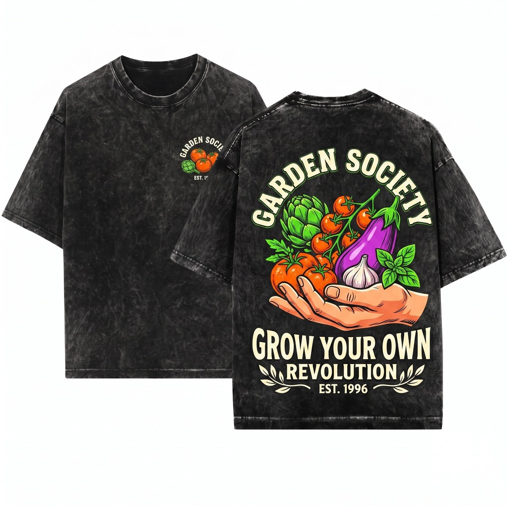 Women Gardening Vegetable Garden Gift Apparel Unisex Wash T-Shirt