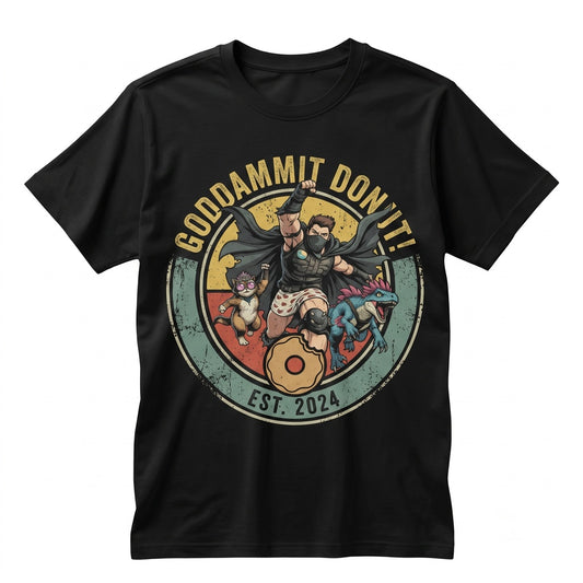 Vintage God Damnit Donut Mongo Dungeon Crawler Carl Funny Fantasy Graphic Apparel Unisex TShirt