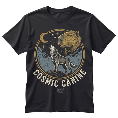 Capybara Howling at Full Moon Vintage 90s Graphic Funny Wildlife Lover Gift Unisex TShirt