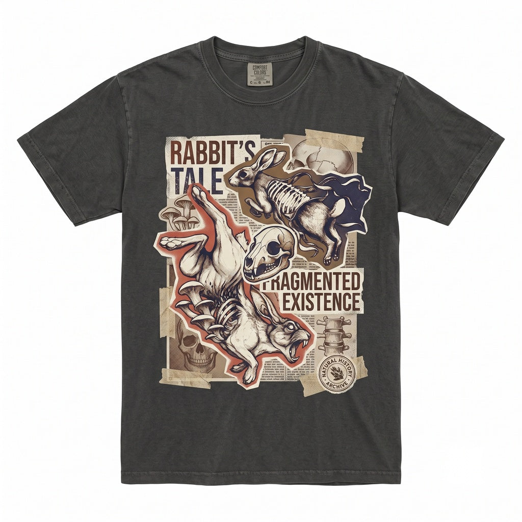 Skeletal Rabbit Dark Academia Gothic Bunny Macabre Nature Unisex TShirt
