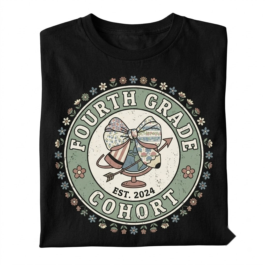 Custom 4th Fourth Grade Teacher Appreciation Back to School Elementary Educator Gift Unisex TShirt