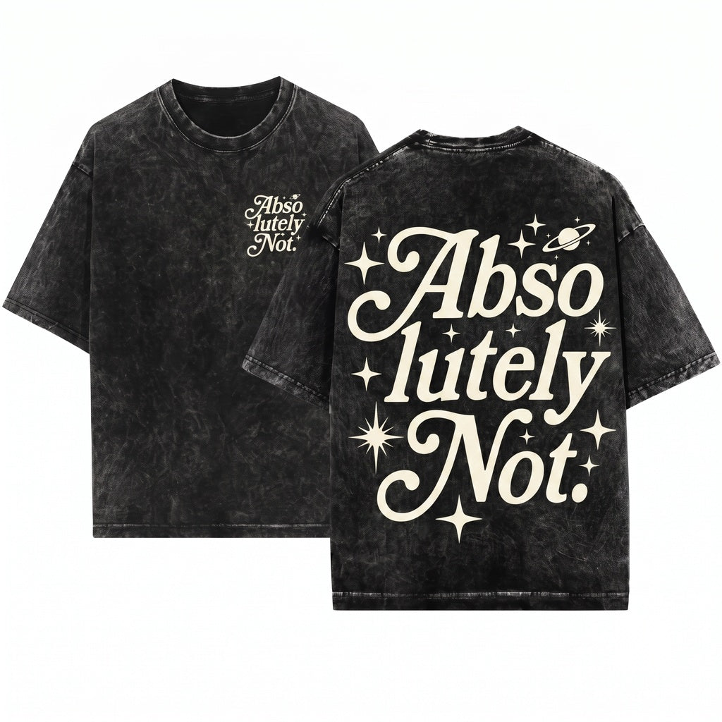Absolutely Not Id Rather Be Reading Funny Sarcastic Introvert Adult Humor Novelty Graphic Vintage Unisex Wash T-Shirt