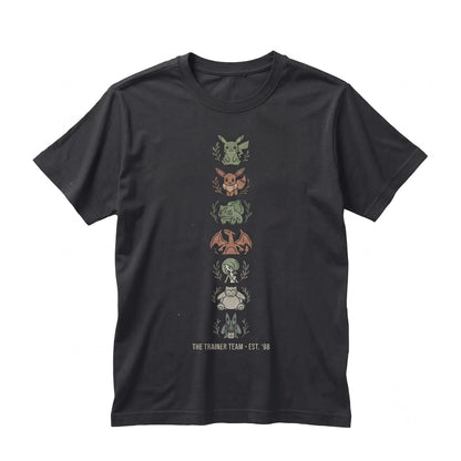 Vintage Cute Japanese Anime Character Floral Graphic Pocket Monster Gift for Women Unisex TShirt