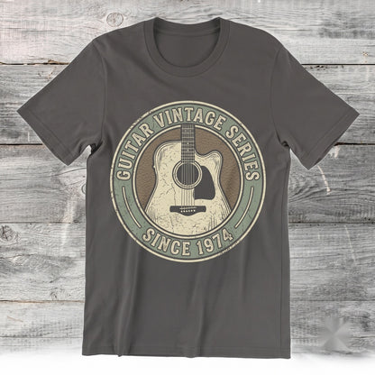 Acoustic Guitar Player Vintage Retro Graphic Tee, Music Lovers Birthday Christmas Present for Musician Guitarist Lessons Unisex