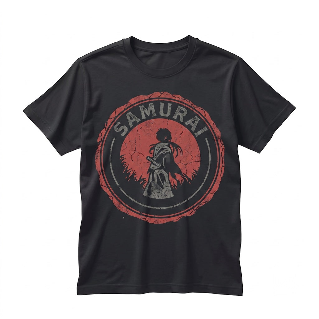 Samurai Japanese Anime Swordsman Graphic Jersey Short Sleeve Unisex TShirt