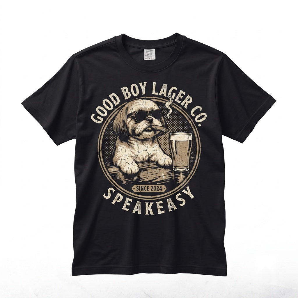 Funny Shih Tzu Drinking Beer Sarcastic Dog Meme Pet Mom Dad Lovers Gift Unisex TShirt